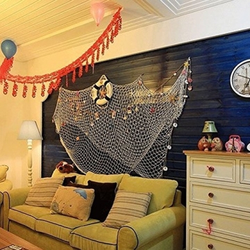 Whitelotous Fishing Net Decor for Beach Themed Parties