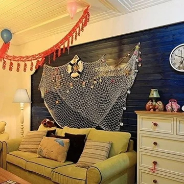 Whitelotous Fishing Net Decor for Beach Themed Parties