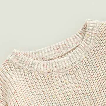 FYBITBO Baby Girl Boy Sweater Knit Oversized Pullover Sweatshirt Romper Onesie Warm Fall Winter Clothes Outfit Newborn