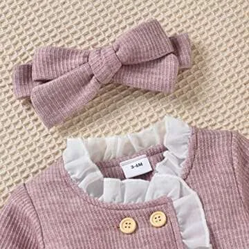 NvekeyBromn Cute Toddler Girl Casual Dress & Headband