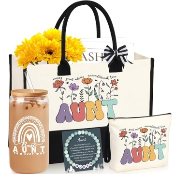 Unique Aunt Gifts: Tote Bag, Makeup Bag & More - Perfect for Birthdays