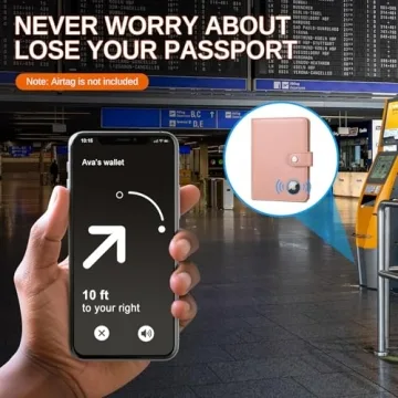 Stylish Passport Holder with Airtag for Women