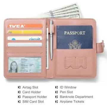 Stylish Passport Holder with Airtag for Women