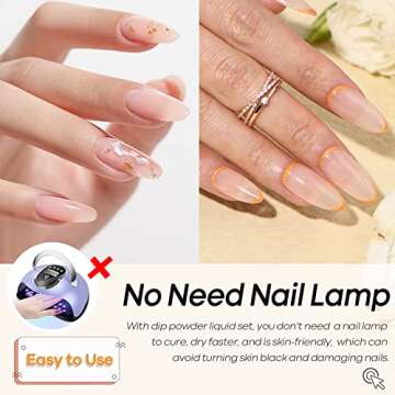 AZUREBEAUTY Translucent Dip Powder - Nail Bed Color 2Oz/56g, Sheer Nude Semi-transparent Clear Soft Peach Pink Dipping Powder Crystal Natural Nail Art Starter Manicure Salon DIY Home for Starter Gift