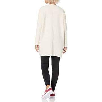 Goodthreads Women's Oversized Boucle Shaker Stitch Cardigan Sweater, Oatmeal Heather, Small