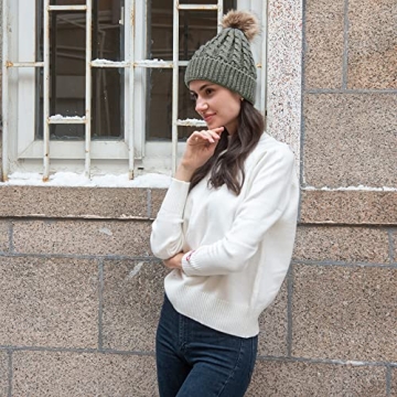 Stylish Cable Knit Winter Beanie for Women - 2 Pack