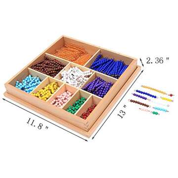 Montessori Math Bead Decanomial Box for Kids