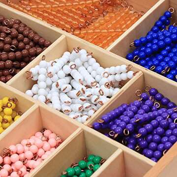 Montessori Math Bead Decanomial Box for Kids