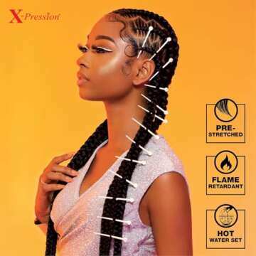 Sensationnal Braids XPRESSION 3X Pre-Stretched Braid 58 inches (5-pack, 1B)