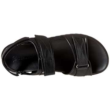 The Drop Women's Maize Padded Two Strap Sandal Black 7.5