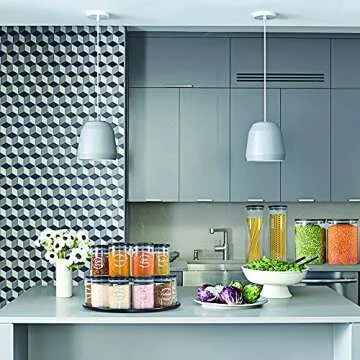 Urban Green Glass Food Storage Canisters - 12 Set of 6oz