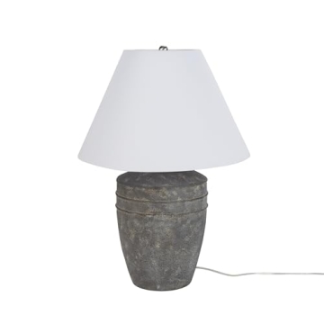 Nourison Rustic Brown Ceramic Table Lamp for Home Decor