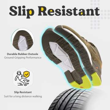 FitVille Wide Walking Shoes for Men Wide Width Sneakers for Flat Feet Arch Fit Heel Pain Relief - Rebound Core (10.5 Wide, Army Green)