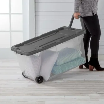 Durable Sterilite 160 Quart Wheeled Storage Bins