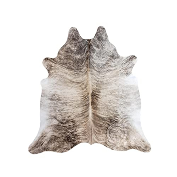 Sunshine Cowhides 100% Genuine Light Brindle Cowhide Rug - Modern Style Animal Skin Rug & Floor Carp...