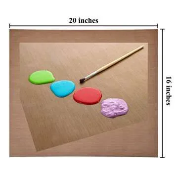 SS SHOVAN PTFE Teflon Sheet for Heat Press Transfer Sheet Non Stick Heat Transfer Paper Resistant Washable Reusable Baking Sheet Craft Mat (5Pack Brown L)