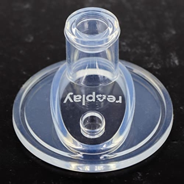 Re-Play 8oz Pack of 2 Transition Sippy Cups for Baby Toddler, Medical Grade Silicone Soft Spout & Travel Lid, Easy to Hold Hourglass Shape, Made in USA from Recycled Milk Jugs - Lemondrop/Ice Pink