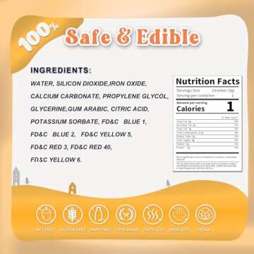 EDIBLE METALLIC MARKERS, 10PCS UPGRADE FOOD GRADE GOLD SHIMMERING PENS FOR COOKIE/CAKE/CUPCAKE/FONDANT/BAKING DECORATING BY PREATOC