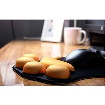 Cmhoo Mouse Pad with Wrist Support Cat Paw Soft Silicone Wrist Rests Wrist Cushion Computer Mouse Pad Mat Desk Decor (10.7×7.8 cat paw)