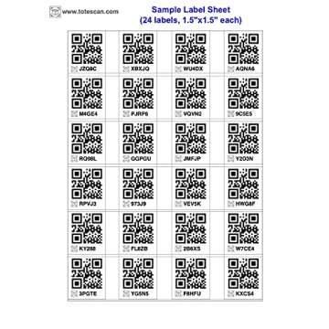 ToteScan large labels (2.5" x 3", 45 labels) and small labels (1.5"x1.5", 48 labels) value bundle