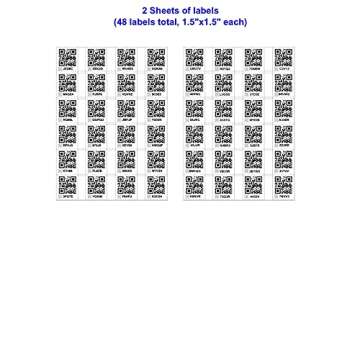 ToteScan large labels (2.5" x 3", 45 labels) and small labels (1.5"x1.5", 48 labels) value bundle