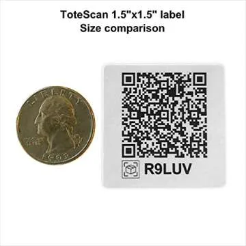 ToteScan large labels (2.5" x 3", 45 labels) and small labels (1.5"x1.5", 48 labels) value bundle