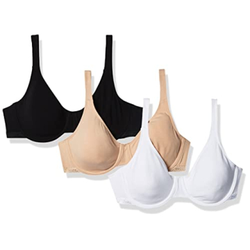 Fruit of the Loom Women's Unlined Underwire Bra - Cotton & Spandex Blend for Maximum Comfort and Fle...
