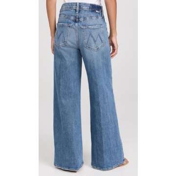 MOTHER Women's The Ditcher Roller Zip Skimp Jeans, Music is The Medium, Blue, 25