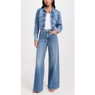 MOTHER Women's The Ditcher Roller Zip Skimp Jeans, Music is The Medium, Blue, 25