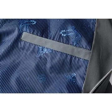 URBANFIND Men's Slim Fit Lightweight Sportswear Jacket Casual Bomber Jacket US L Grey