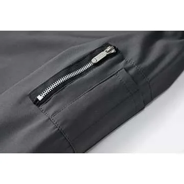 URBANFIND Men's Slim Fit Lightweight Sportswear Jacket Casual Bomber Jacket US L Grey