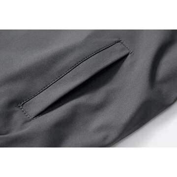 URBANFIND Men's Slim Fit Lightweight Sportswear Jacket Casual Bomber Jacket US L Grey