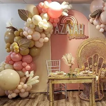 Boho Dusty Pink Balloon Garland Arch Kit for Parties