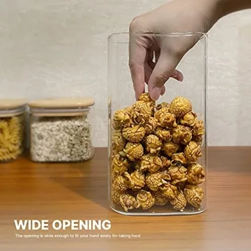 Elegant Food Storage Jars Set of 5 - Glass Containers