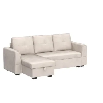 Legend Vansen 91" Velvet Reversible Sofa with Storage