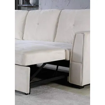 Legend Vansen 91" Velvet Reversible Sofa with Storage