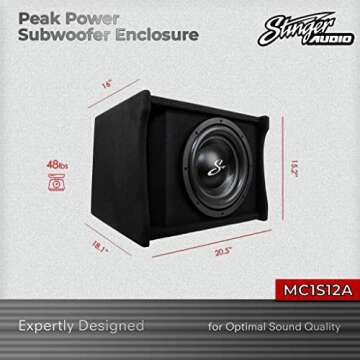 STINGER 12 Inch Subwoofer Enclosure | Powerful Bass Upgrade