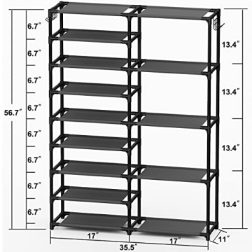 CSXGBAB Tall Garage Shoe Rack Large Capacity 24-35 Pairs