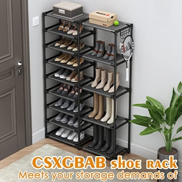 CSXGBAB Tall Garage Shoe Rack Large Capacity 24-35 Pairs