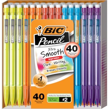 BIC Xtra-Smooth Mechanical Pencils 40-Count for Bright Writing