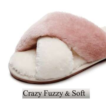 Cozy Crazy Lady Women's Fuzzy Slippers - Stylish Comfort