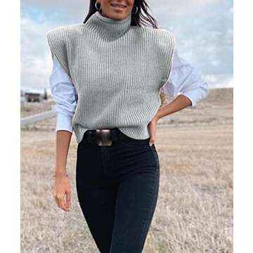 xxxiticat Women's Trendy Cap Sleeve Sweater Vest 2025