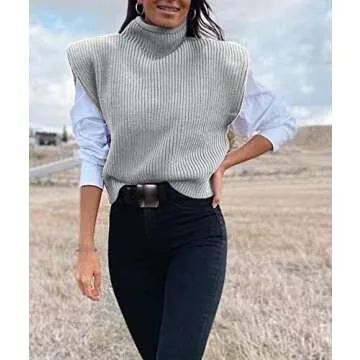 xxxiticat Women's Trendy Cap Sleeve Sweater Vest 2025