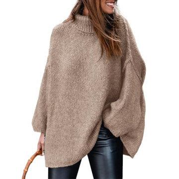 PRETTYGARDEN Women's Oversized Turtleneck Sweater
