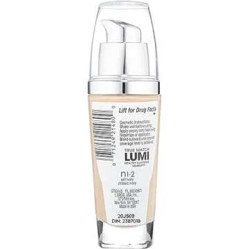 L'Oreal Paris True Match Lumi Healthy Luminous Makeup, N1-2 Soft Ivory Classic Ivory , 1 fl; oz.