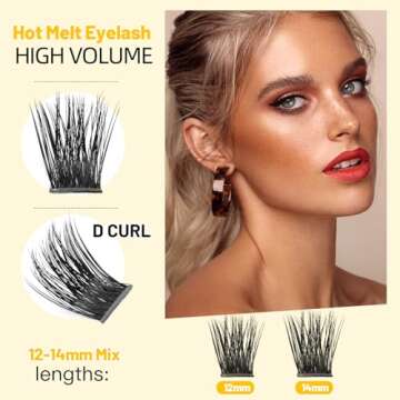 Bodermincer 120 Clusters 10mm+12mm/12mm+14mm/14mm+16mm Mixed Wide Cluster False Eyelash Individual Cluster EyeLashes Grafting Fake False Eyelashes Eyelash Extension (Black 12mm+14mm Mixed)