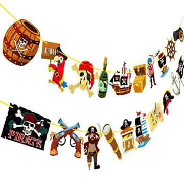 2Pcs Pirate Party Banner for Themed Celebrations