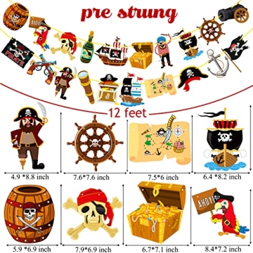 2Pcs Pirate Party Banner for Themed Celebrations