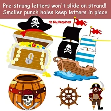 2Pcs Pirate Party Banner for Themed Celebrations