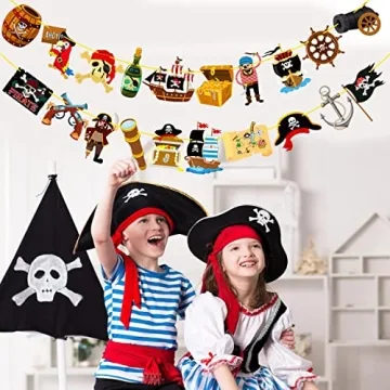 2Pcs Pirate Party Banner for Themed Celebrations